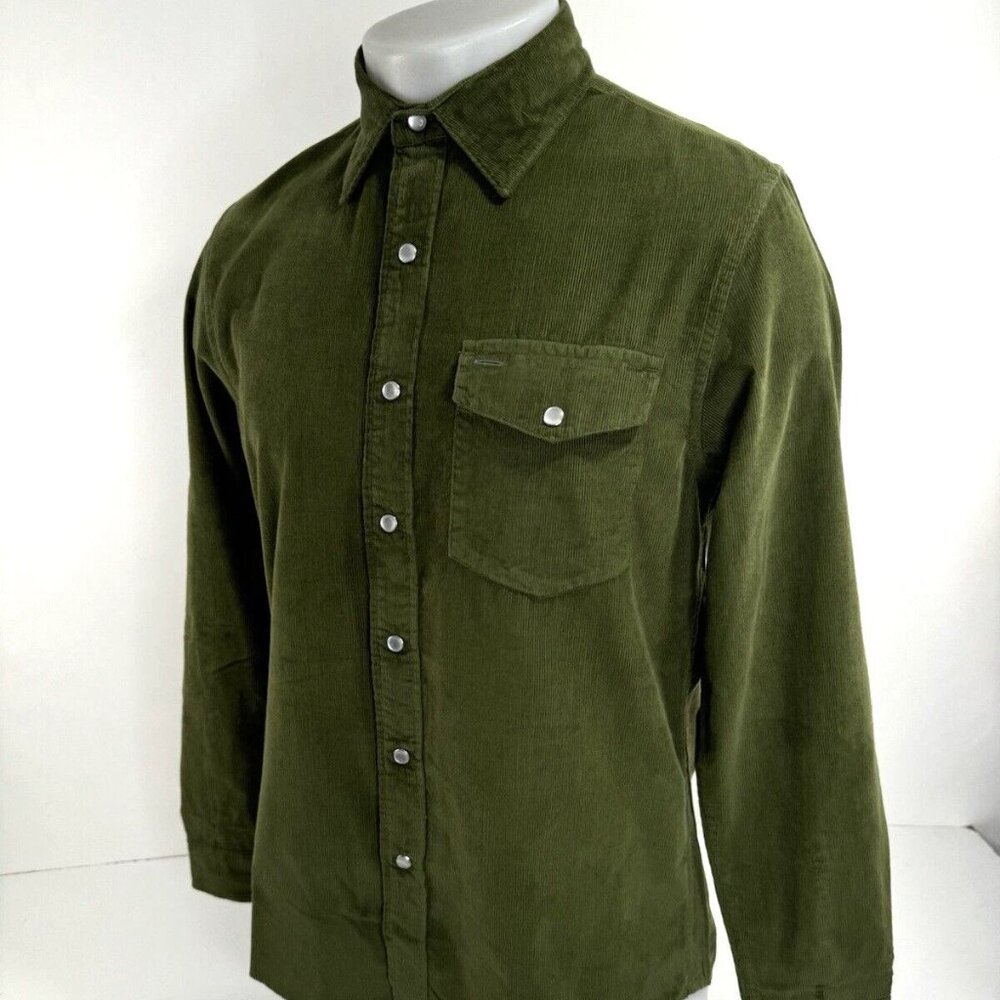 Criquet Green Corduroy Pearl Snap